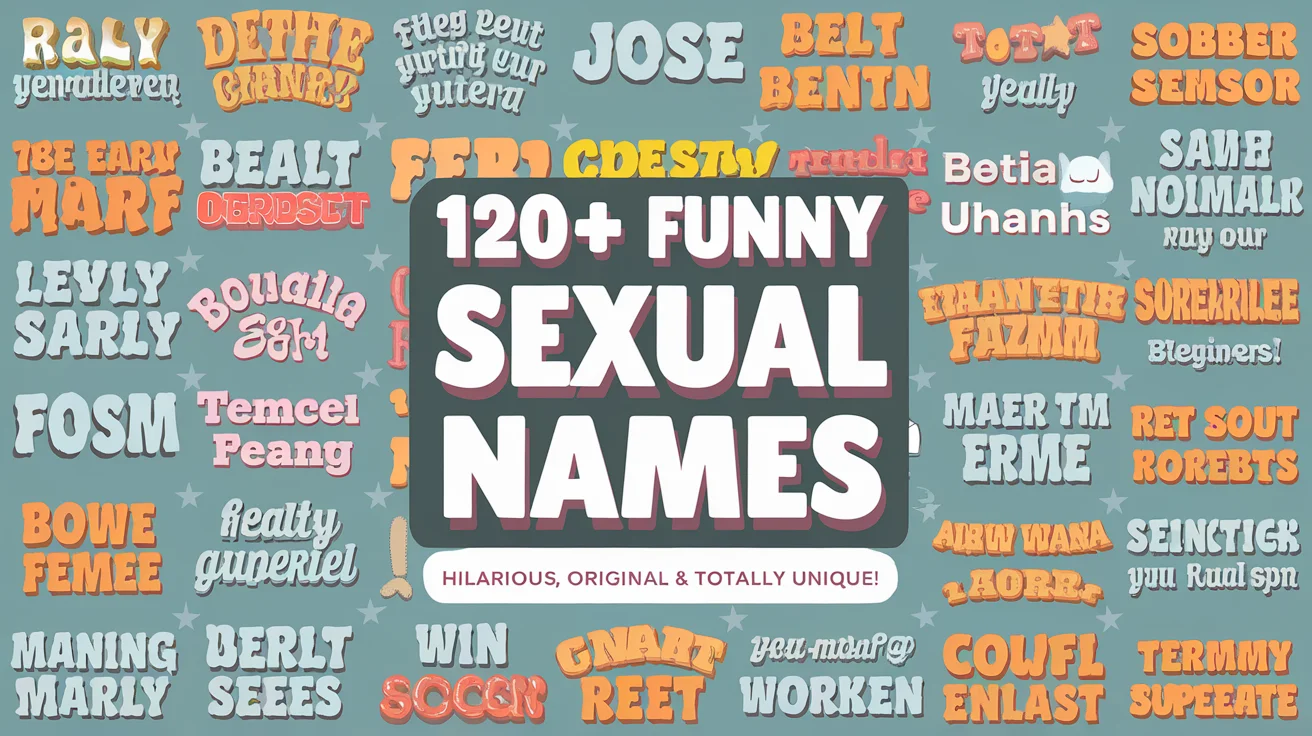 120+ Funny Sex Names 😂 Hilarious, Original & Totally Unique! - riddlespuzzle.com