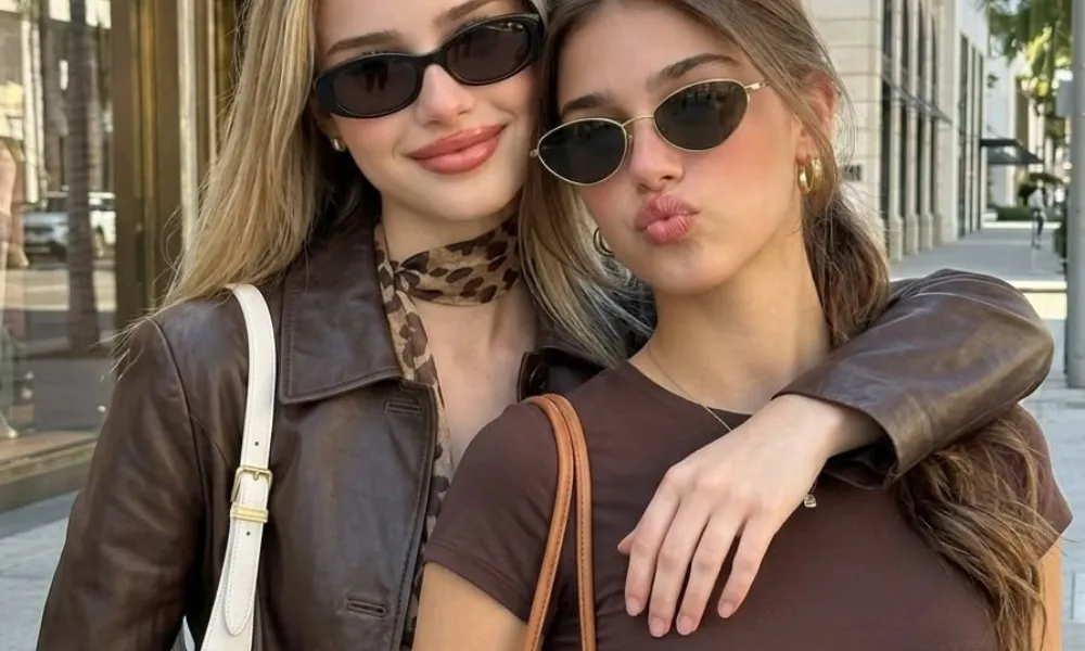 Fashionable best friends street portrait for Funny Names for Your Bestie.